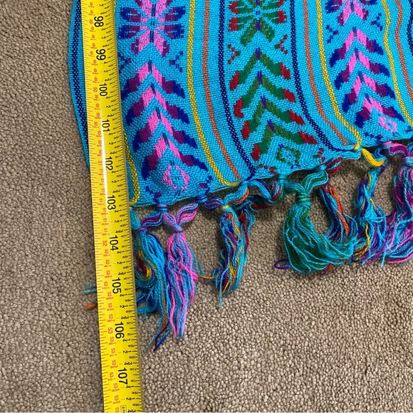 Mexican Artesanía  Colorful Striped Throw Blanket - Picture 12 of 13